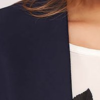 Navy Blue Peplum Jacket made of slightly elastic fabric - StarShinerS