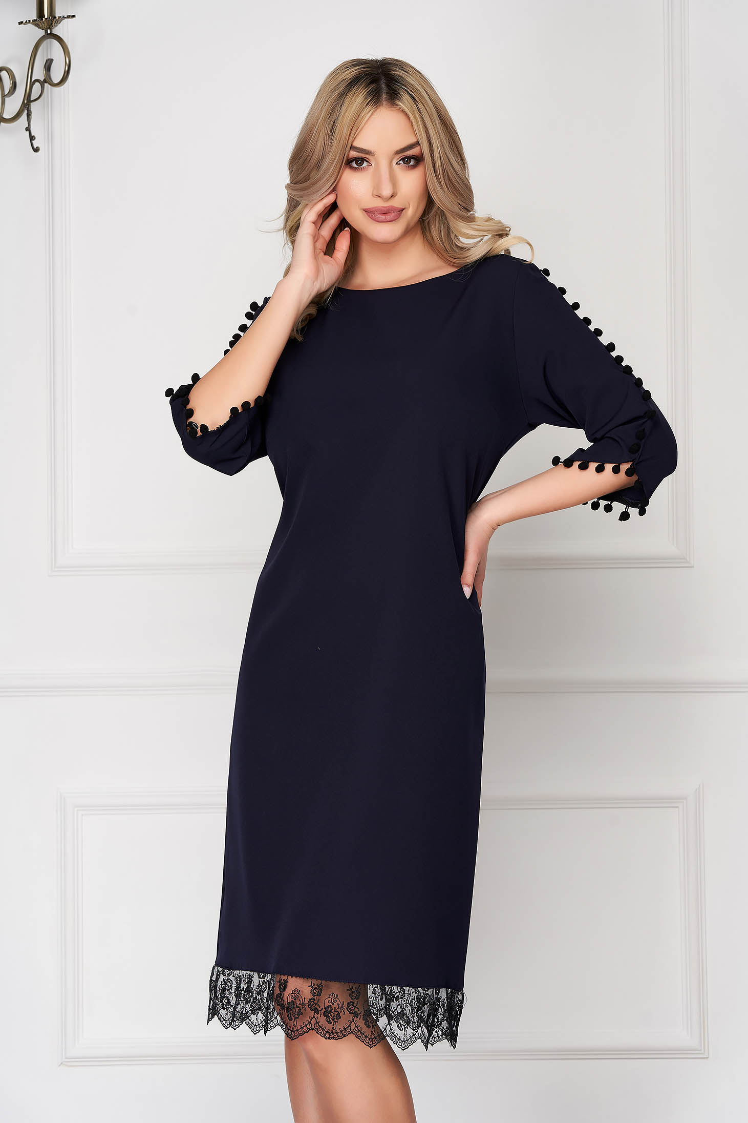 dark blue elegant dress