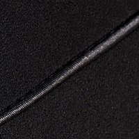 Fusta din stofa elastica neagra midi tip creion cu aplicatii din piele ecologica