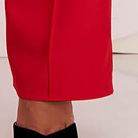 Piros hosszú magas derekú bővülő nadrág enyhén rugalmas szövetből - StarShinerS