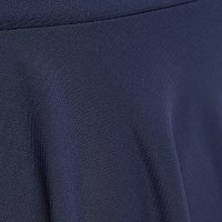 Navy Blue Chiffon Midi Flared Skirt with High Waist - StarShinerS