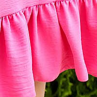 Pink midi StarShinerS harang ruha kivágott hátrésszel lenvászon típusú anyagból