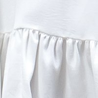 Midi white linen-like thin material dress with a cut-out back - StarShinerS