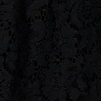 Fekete hétköznapi bő szabású ruha kerekített dekoltázssal csipke díszítéssel