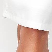White pencil type skirt made from slightly elastic fabric with high waist - StarShinerS
