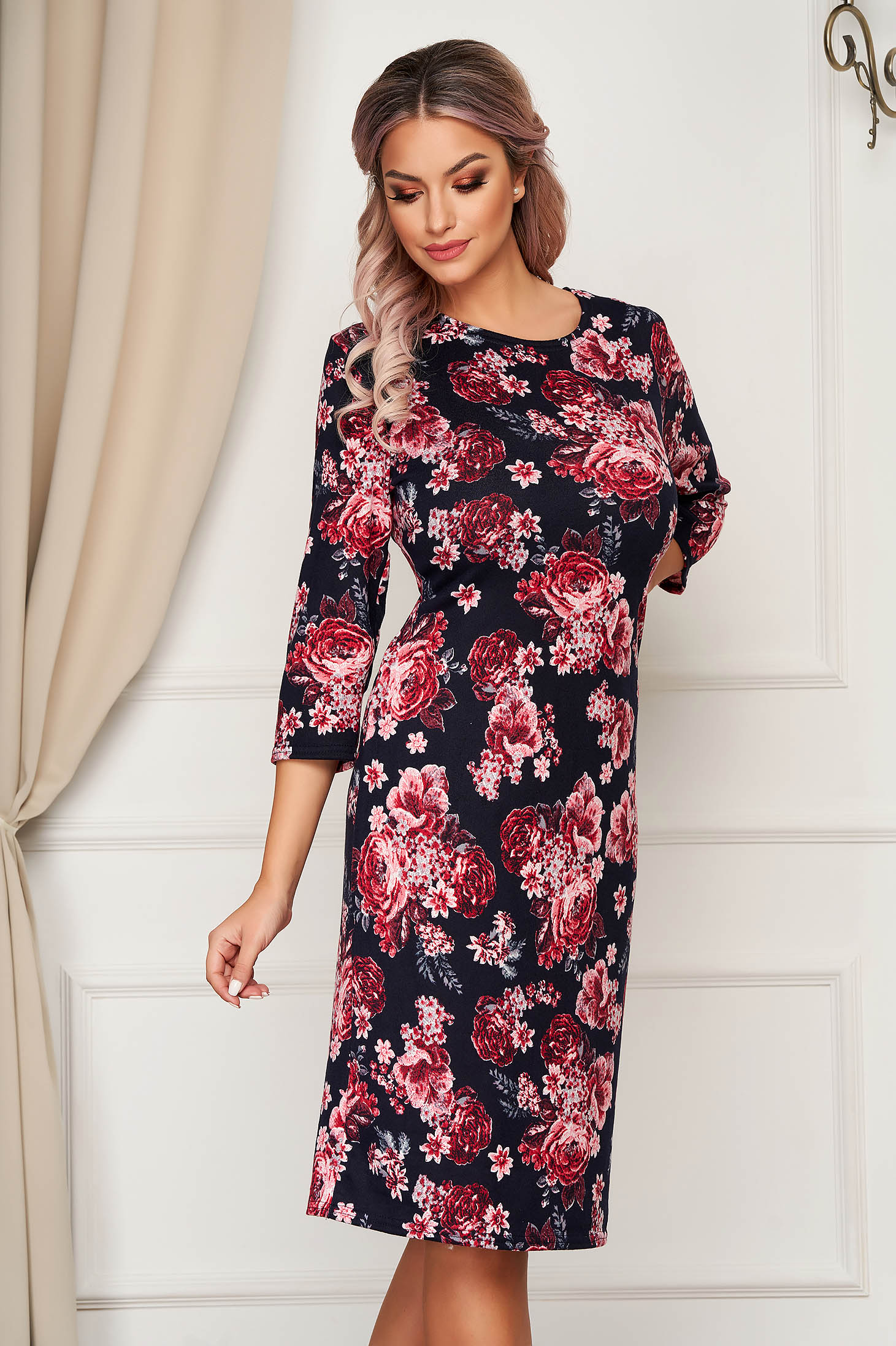 dresses midi with sleeves