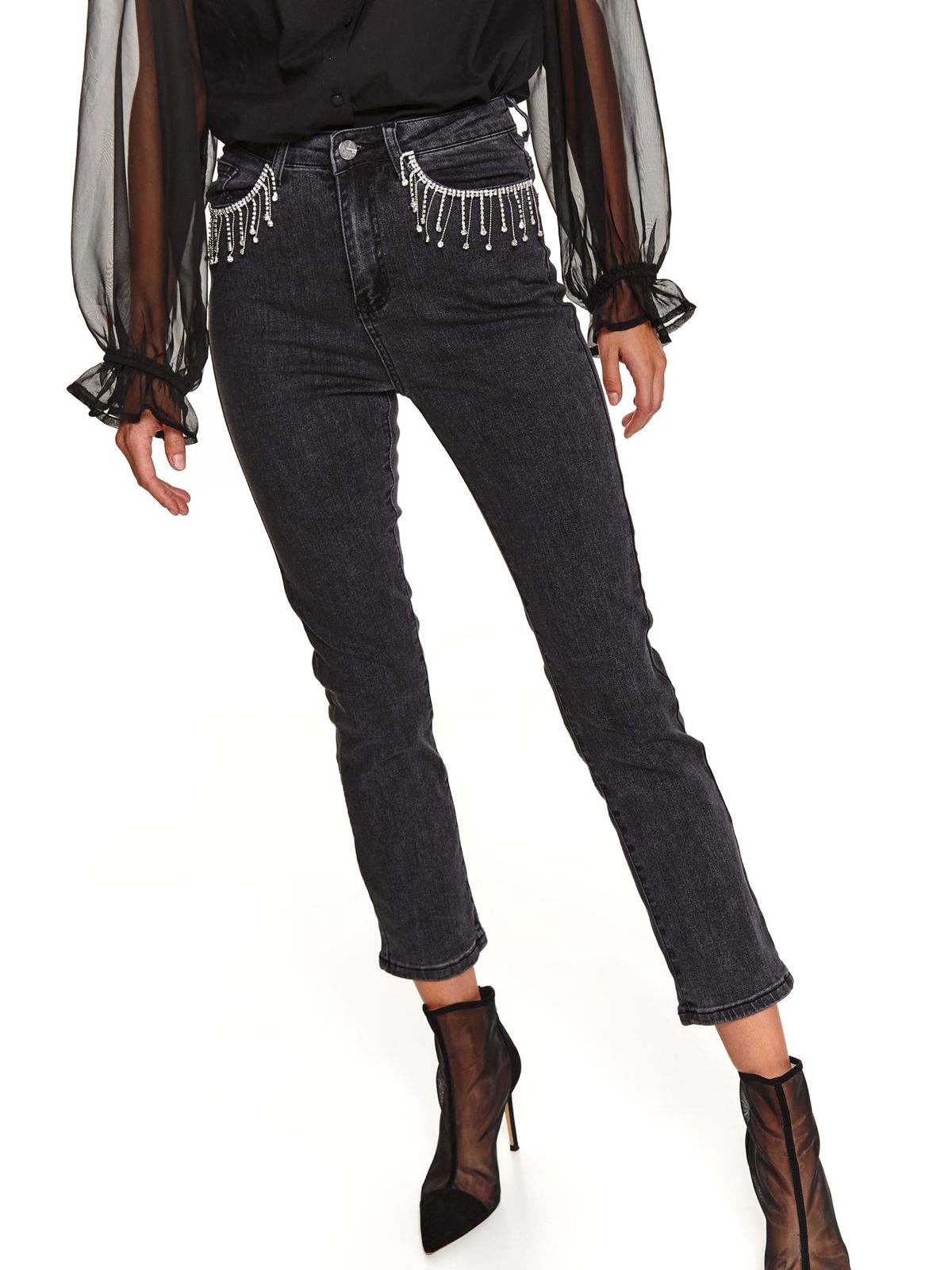 medium waist skinny jeans