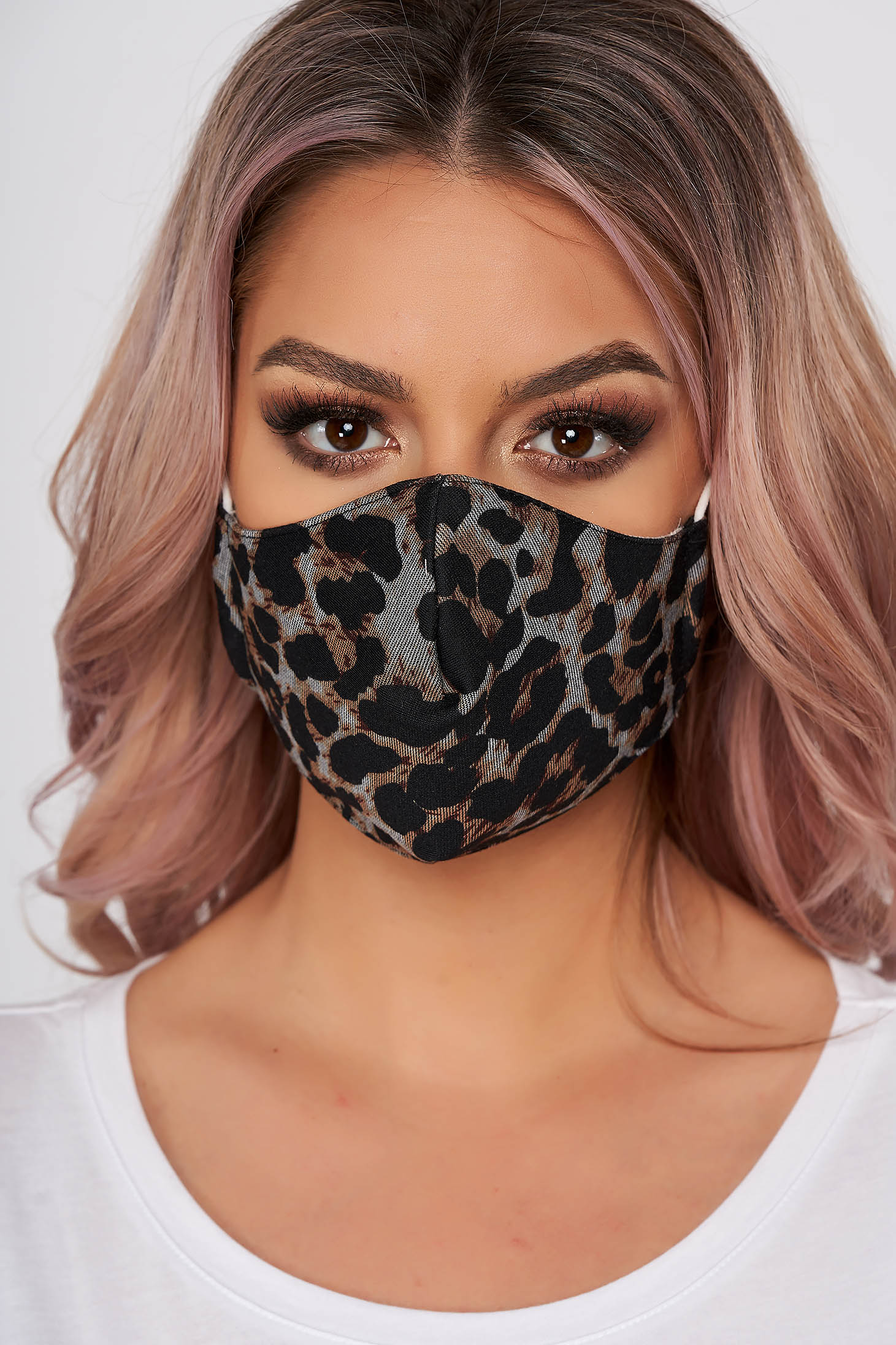 Masca textila pentru femei StarShinerS maro