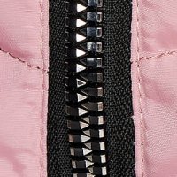 Pink casual vízlepergető rövid dzseki műszőrme díszítéssel