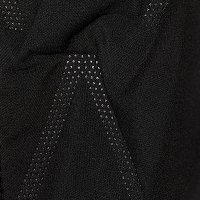 Fekete vízlepergető deréktól bővülő szabású zsebes elegáns midi dzseki