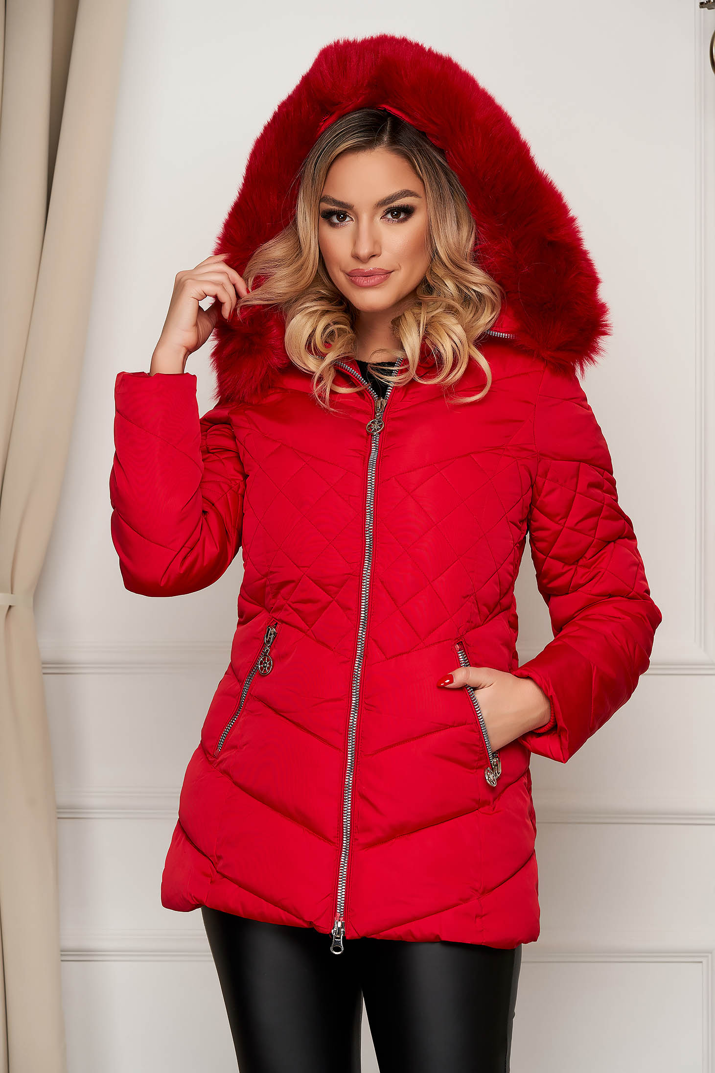 Short red jackets outlet womens