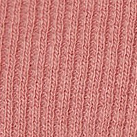 Púder rózsaszínű hétköznapi rövid csíkozott anyagú fodros ceruza ruha pamutból