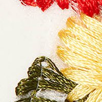 Ivoire StarShinerS midi ceruza ruha szövetből virágos hímzéssel