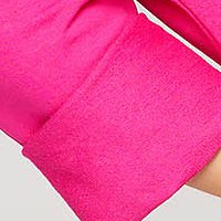 Rochie SunShine roz scurta din bumbac cu croi larg si print