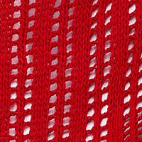 Pulover SunShine rosu tricotat transparent cu croi larg si volanase la maneci