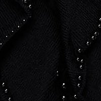 Bluza dama SunShine neagra tricotata si reiata cu aplicatii cu margele