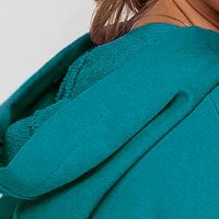 Zöld aszimetrikus ruha enyhén elasztikus pamutból bő szabású és oldalt felsliccelt