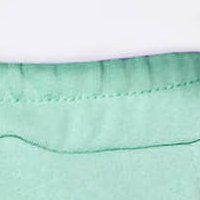 Pantaloni SunShine verzi din bumbac cu talie inalta cu elastic in talie