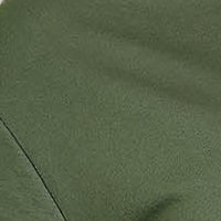 Khaki zöld pamutból készült grafikai díszítéssel női blúz flitteres díszítéssel
