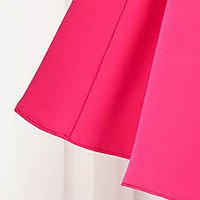 Fuchsia Slightly Stretchy Fabric Skirt in A-line with Pockets - StarShinerS