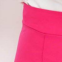 Pantaloni din stofa usor elastica fuchsia conici cu talie inalta - StarShinerS
