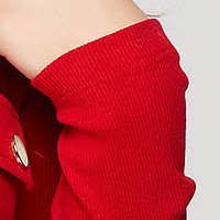 Bluza dama SunShine rosie mulata din material reiat din bumbac accesorizata cu fermoar si cu nasturi aurii