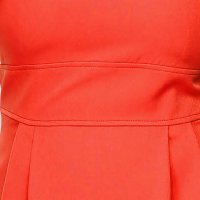 Narancssárga StarShinerS a-vonalú rövid zsebes ruha enyhén rugalmas szövetből