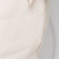Pamutból készült magas és gumírozott derekú krémszínű nadrág