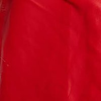 Szűkített piros dzseki műbőrből cipzárral ellátva