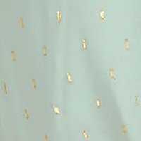 Fodros menta zöld irodai női ing vékony anyagból aranyszínű díszítéssel