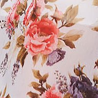 Rochie StarShinerS floral cu imprimeu floral cu volanase din voal clos cu elastic in talie
