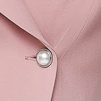 Púder rózsaszínű ruha rövid ceruza gomb kiegészítőkkel csipke díszítéssel