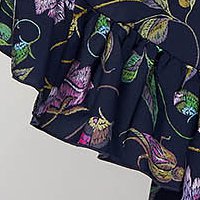 StarShinerS darkblue dress elegant asymmetrical cloche thin fabric