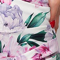 Rochie din material elastic si fin midi tip creion cu imprimeu floral - StarShinerS