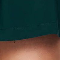 Darkgreen casual cloche skirt slightly elastic fabric medium waist