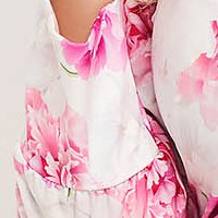 Rochie din stofa elastica midi cu un croi drept si imprimeu floral - StarShinerS