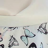Fehér rövid harang gumírozott derekú szoknya szövetből - StarShinerS