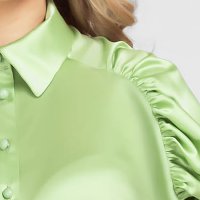 Világos zöld elegáns női ing szaténból