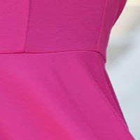 Fuchsia Short A-line Dress Made of Slightly Stretchy Material with Cut-out Back - StarShinerS