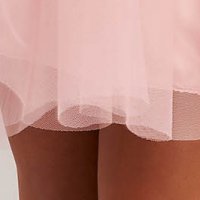 Lightpink dress long cloche from tulle with push-up cups