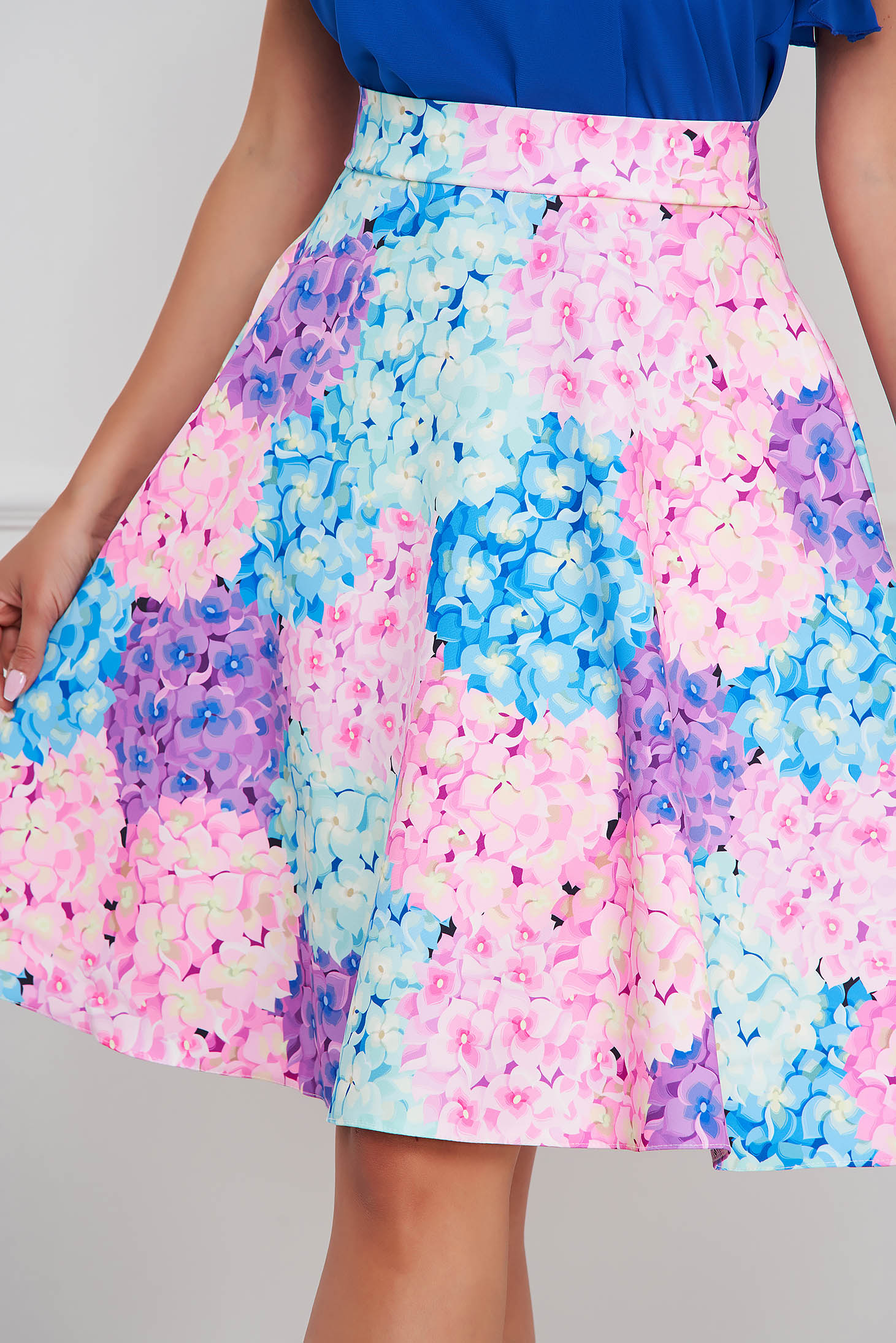 - StarShinerS skirt cloche with floral print with pockets elastic cloth