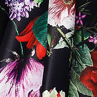 Virágmintás alkalmi harang ruha szaténból midi