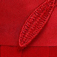 Piros mellrésznél szivacsos hosszú alkalmi muszlin harang ruha csipke díszítéssel