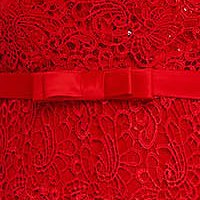 Piros alkalmi hosszú muszlin harang ruha csipkés anyagból