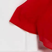 Piros alkalmi hosszú muszlin harang ruha csipkés anyagból