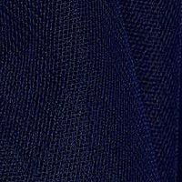 Rochie albastru-inchis scurta de ocazie in clos din tul cu broderie si aplicatii cu perle