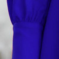Rochie din voal albastra scurta in clos cu maneci bufante - Artista