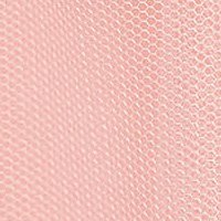 Világos rózsaszínű midi alkalmi harang ruha tüllből, ujjatlan, csipkés anyagból