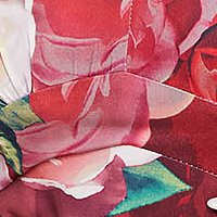 Midi harang alakú ruha rövid ujjú virágmintás vékony anyagból