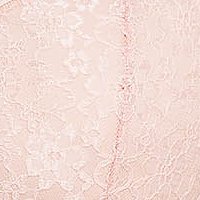 Világos rózsaszínű, rövid alkalmi harang ruha csipkés anyagból és tüllből